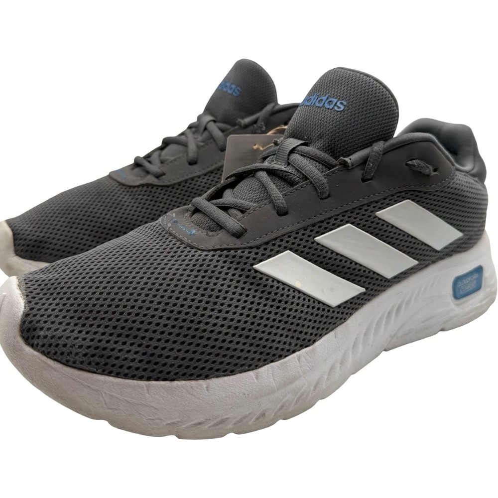 Adidas Cloudfoam Comfy Grey White Blue Running Shoes IH6131 Mens 8.5